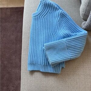 J. Crew Light Blue Ribbed Sweater